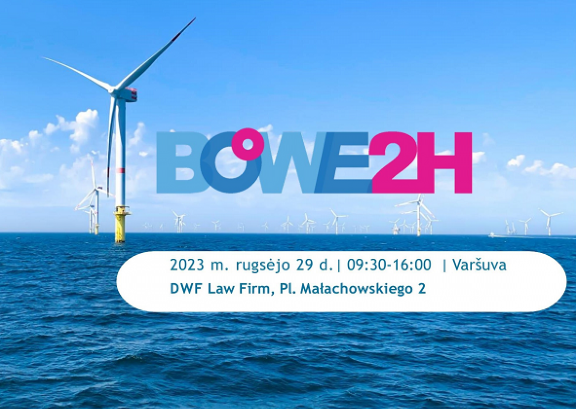 Rūpi jūros vėjo energetika ir žaliasis vandenilis? Kviečiame į BOWE2H susitikimą Varšuvoje 