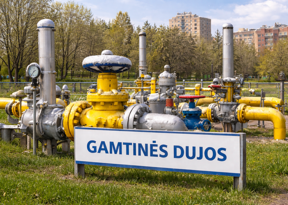 Didmeninės gamtinių dujų kainos vidurkis praėjusią savaitę sumažėjo