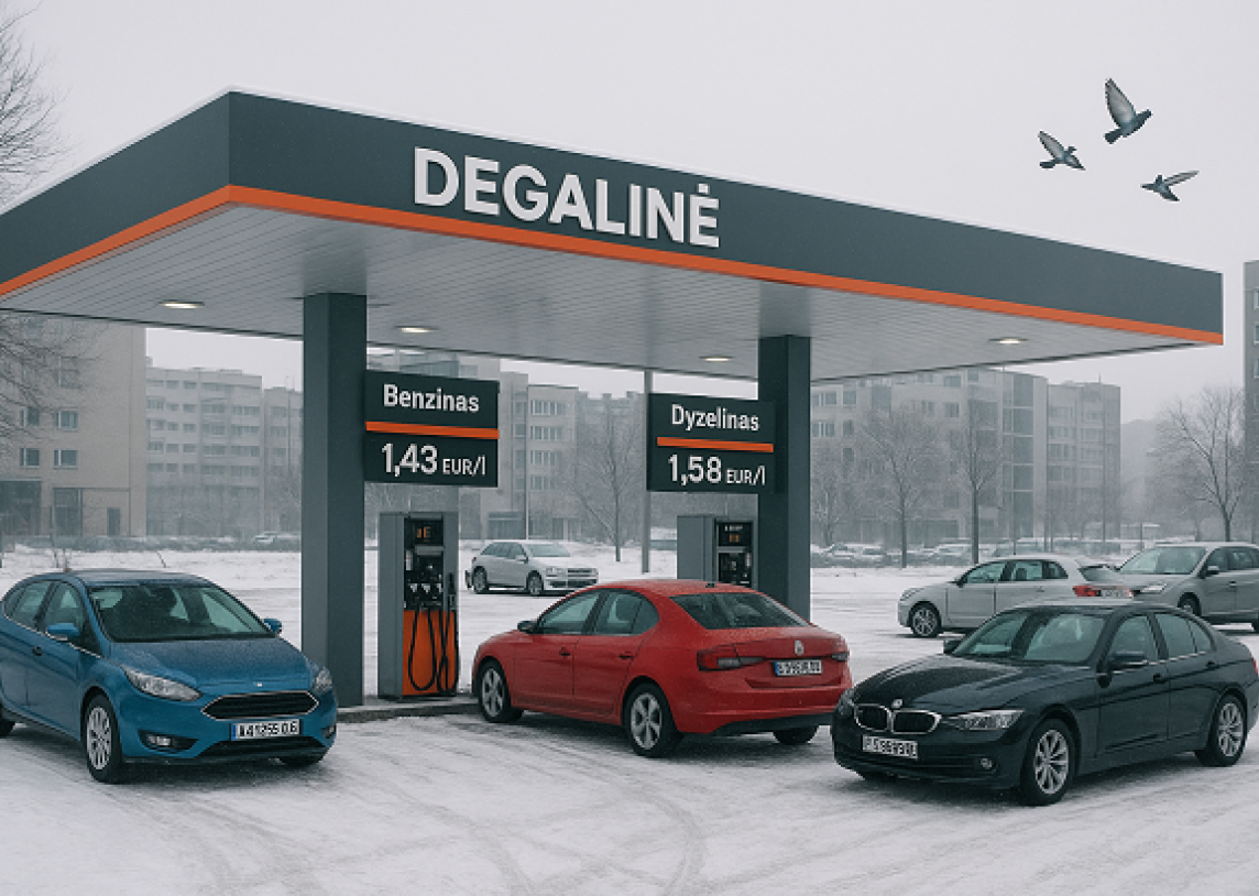 Skirtumas tarp dyzelino ir benzino kainų Lietuvoje – didžiausias šiais metais