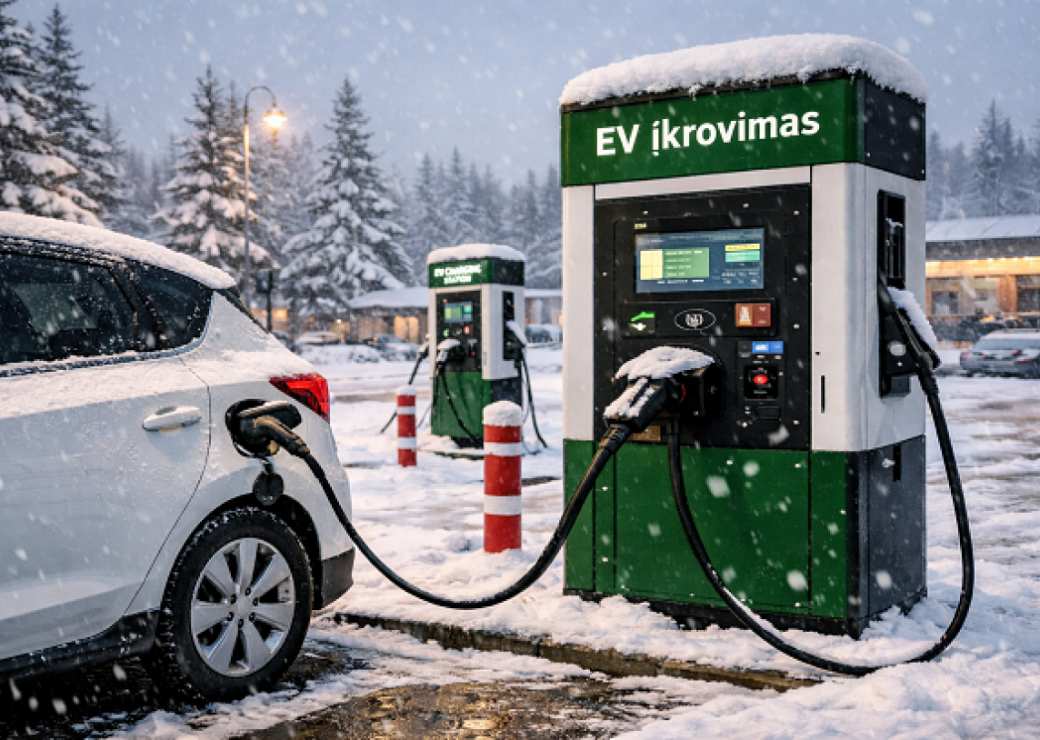 100 kilometrų kelionės išlaidos elektromobiliu – tik 5,29 euro