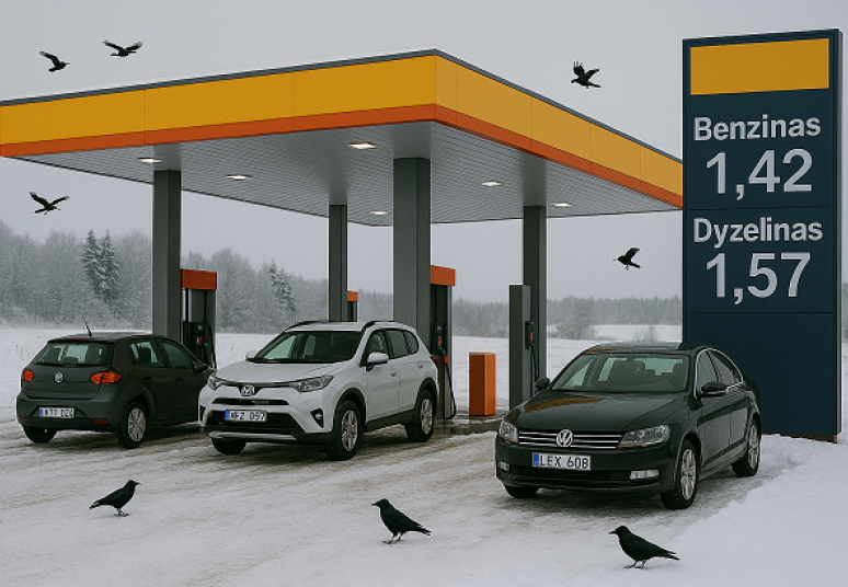 Tiek benzino, tiek ir dyzelino kainos sumažėjo pirmą kartą nuo spalio pradžios