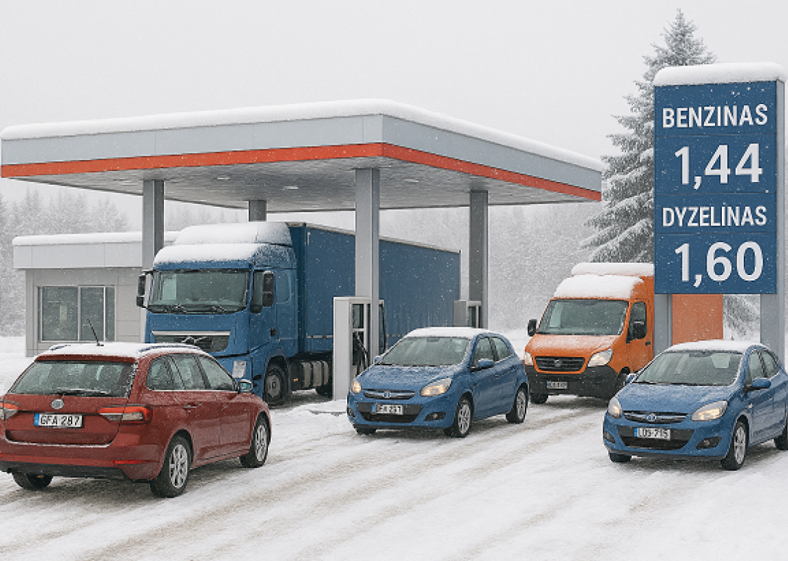Degalų kainos kyla, skirtumas tarp dyzelino ir benzino kainų toliau didėja