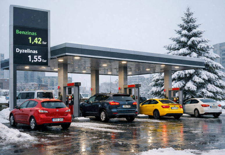 Degalai Lietuvoje šiais metais brango mažiau nei padidėjo akcizai