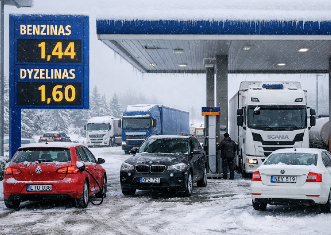 Degalų kainos sumažėjo pirmą kartą šiais metais