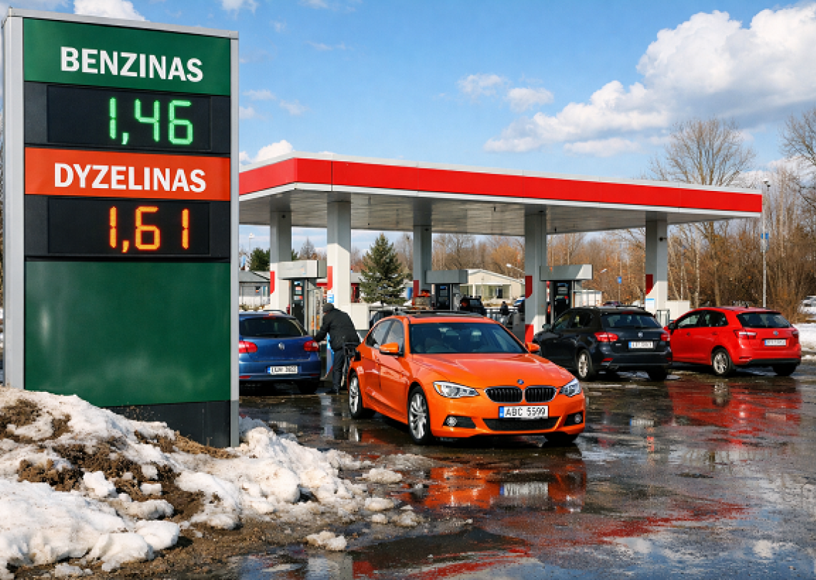 Degalų kainos didėjo visose ES šalyse, Lietuvoje jos išlieka praėjusių metų lygio