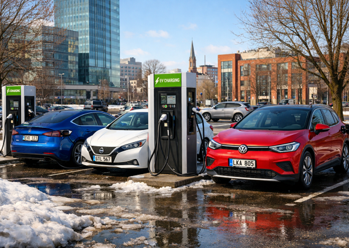 Elektrinių automobilių vasarį įregistruota 25 proc. daugiau nei prieš metus