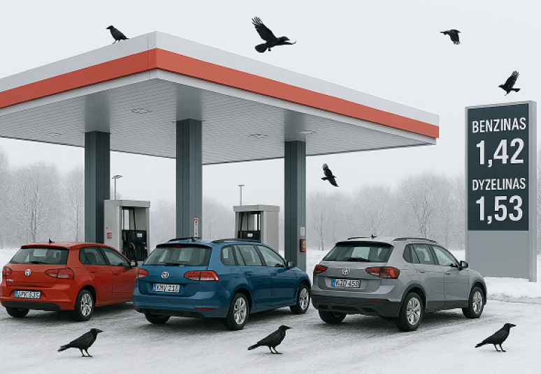 Nors akcizai degalams padidėjo, dyzelinas kainuoja tiek pat, kiek 2025 m. gruodžio mėnesį