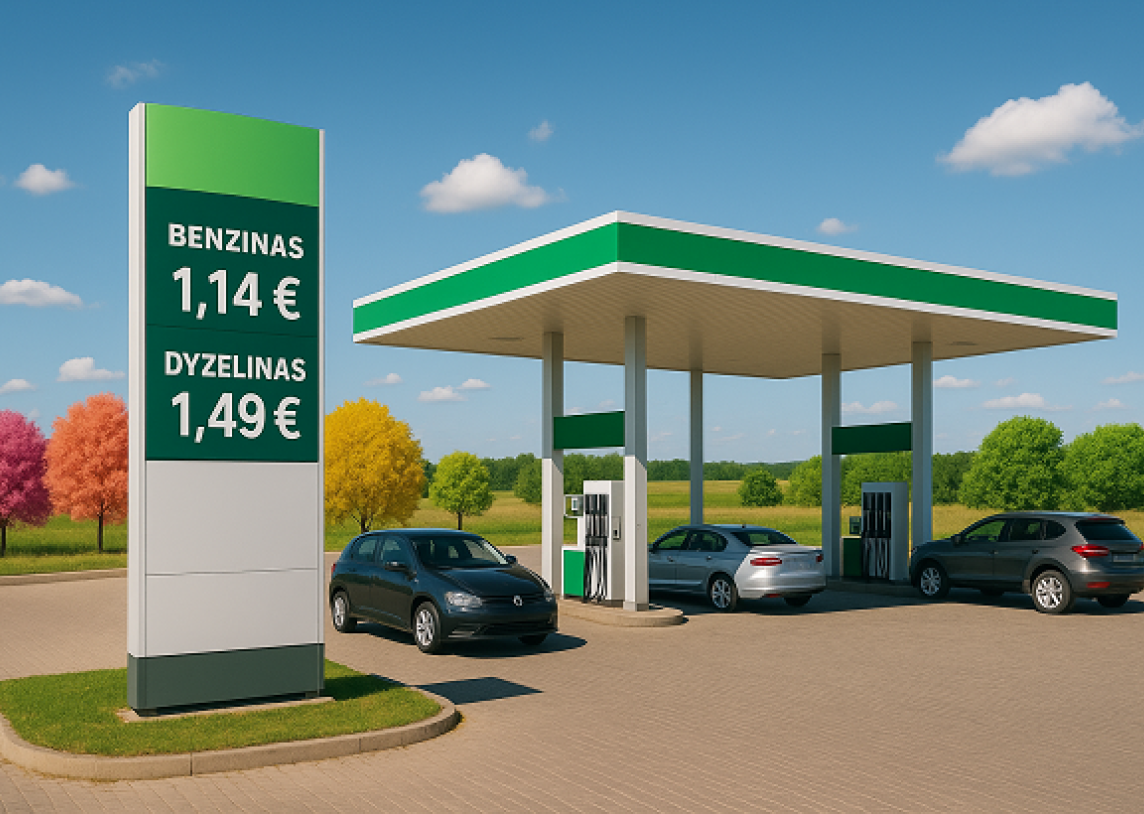 Skirtumas tarp benzino ir dyzelino kainų pradėjo didėti