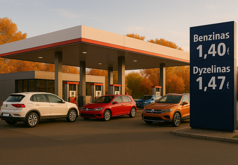 Brangstant naftai, vidutinės degalų kainos Lietuvoje didėjo