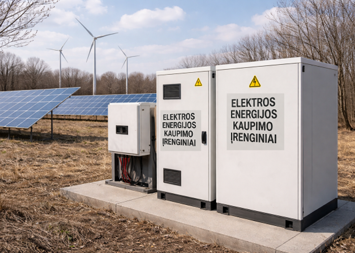 Elektros kaupimo sistemos vidutinė kaina – mažesnė nei prieš metus, nors kaupimo įrenginių kainų kritimas baigėsi