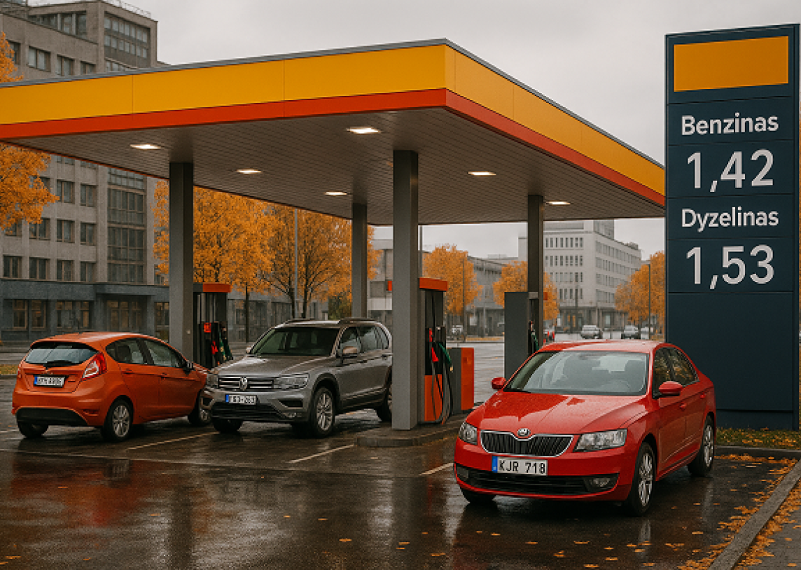 Benzino kainos Lietuvoje ir Lenkijoje susilygino