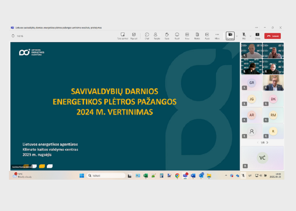Darnios energetikos plėtros pažanga ryškesnė didmiesčių ir kurortų savivaldybėse
