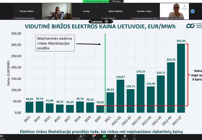 Verslo atstovams pristatyta elektros energetikos rinka