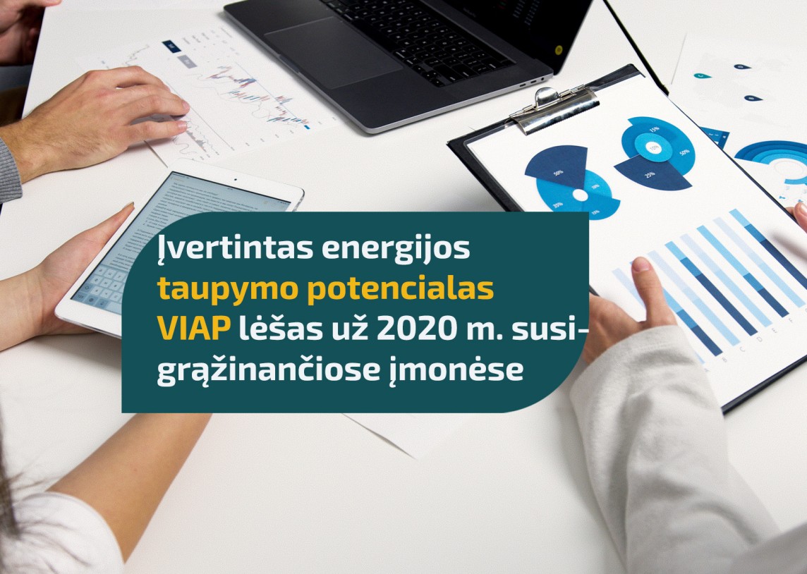 Įvertintas energijos taupymo potencialas VIAP lėšas už 2020 metus susigrąžinančiose įmonėse