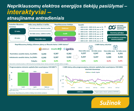 Tiekėjų apžvalgos