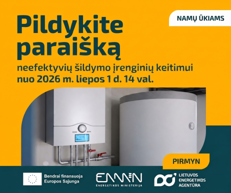 Pildykite paraišką