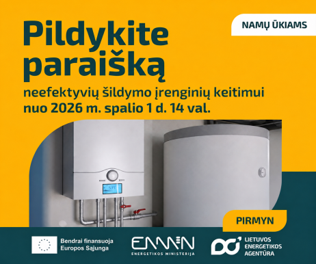Pildykite paraišką